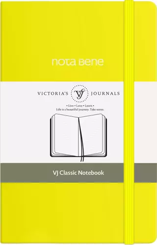 Victoria's Journals Nota Bene Classic Sert Kapak Defter, 9x14 cm, Çizgili