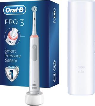 Oral-B Pro 3500 Şarj Edilebilir Diş Fırçası Beyaz + Başlık