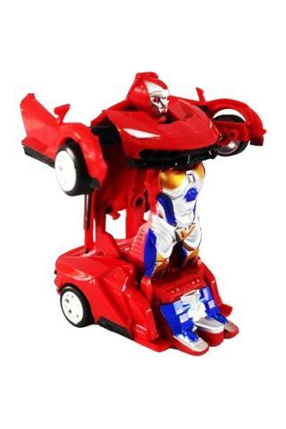 Pshoplay Dönüşebilen Robot Araba Kırmızı Renkli
