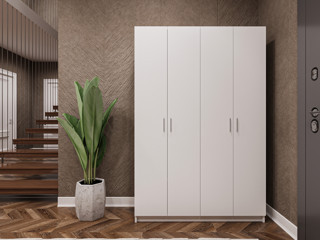Asra Trend MDF Vestiyer & Portmanto & Ayakkabılık - 120x180x33cm, Askılı, Çok Raflı, Kapaklı V-08