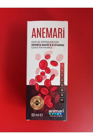 Animari Kedi Ve Köpekler Için Demir Bakır B Vit Içeren Anemari 50 Ml