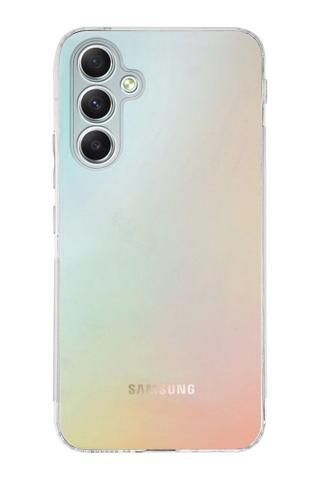 Kılıfmania Samsung Galaxy A24 Uyumlu Kapak Kamera Korumalı Tıpalı Şeffaf Silikon Kılıf