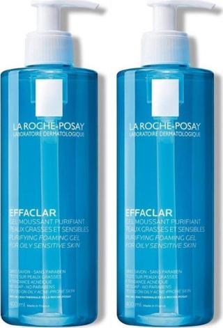 La Roche-Posay Effaclar Yağlı ve Akneye Eğilim Gösteren Ciltler İçin Temizleme Jeli 2 x 400 ML