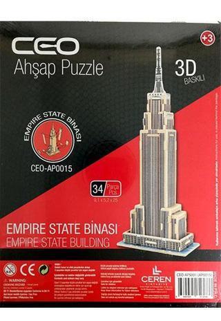 Ceo Ahşap Puzzle 34 Parça Empire State Binası