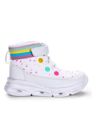 Vicco Mizu Günlük Cırtlı Işıklı Kız Çocuk Bot Ayakkabı 946.21K.205 Beyaz