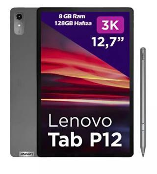 Lenovo Tab P12 Tb370fu 8gb 128gb 3k 12.7'' Wifi Tablet Zacl0030tr Tab Pen Plus Hediyeli