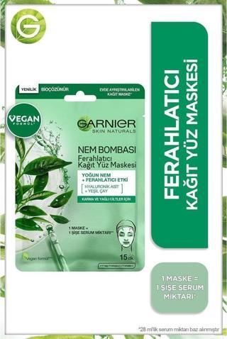 Garnier Nem Bombası Ferahlatıcı Kağıt Yüz Maskesi