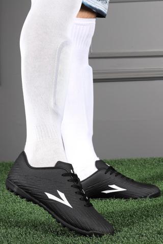 Lig Aras HM Halı Saha Erkek Spor Futbol Ayakkabısı Siyah