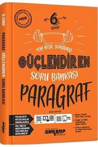 6. Sınıf Paragraf Güçlendiren Soru Bankası / Kolektif / Ankara Yayıncılık / 9786052663127 - Hız Yayınları