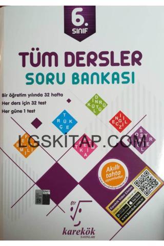 Karekök 6.sınıf Tüm Dersler Soru Bankası - Karekök Eğitim Yayınları