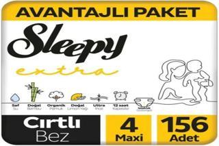 Sleepy Extra Günlük Aktivite Süper Paket Bebek Bezi 4 Numara Maxi 156 Adet