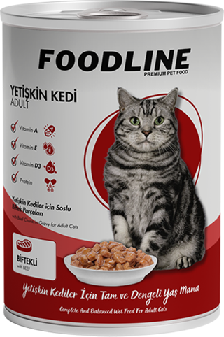 Foodline Biftekli Yetişkin Kedi Konservesi 400 Gr