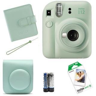Fujifilm İnstax Mini 12 Fotoğraf Makinesi+Askı+pil+Çanta+10’lu film+Albüm (yeşil)