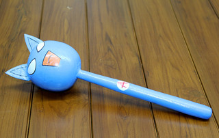 Ahşap Kedili Marakas Tekli Model 1 