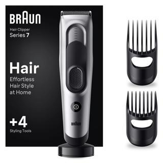 Braun Series 7 HC7390, Erkekler İçin 17 Uzunluk Ayarına Sahip Saç Kesme Makinesi