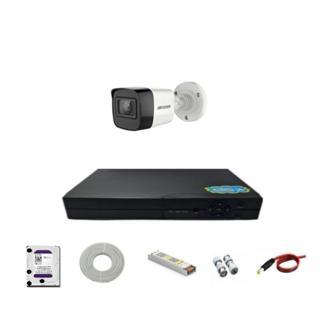 HIKVASION 1 Kameralı 2 TB HDD'li Yapay Zekalı Hikvision Güvenlik Kamera Sistemi