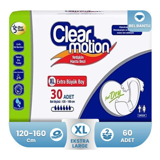 Clear Motion Belbantlı Hasta Bezi XL- Extra Large Beden 60 Adet