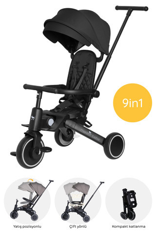 Maxi-Cosi Merkür Bebe 9in1 Hawk Çift Yönlü Katlanabilir Yatabilir Ayak Destekli Bebek ve Çocuk Bisikleti
