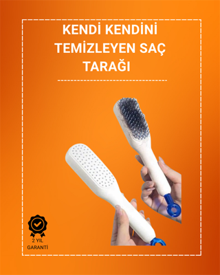 tekno Kafa Derisi Masajlı Saç Tarağı – Kendini Temizleyen, Anti-Statik 2026