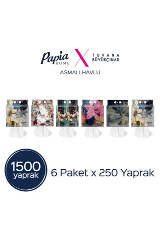 Papia Home Asmalı Havlu 250'Li x6 Adet (1500 Yaprak)