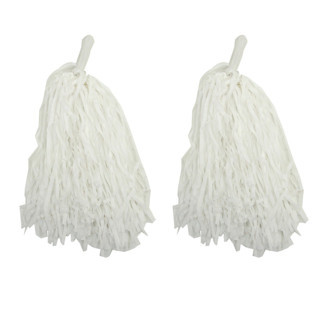 1 Çift ( 2 Adet ) Beyaz Renk 23 Nisan Gösteri Ponponu (4887)