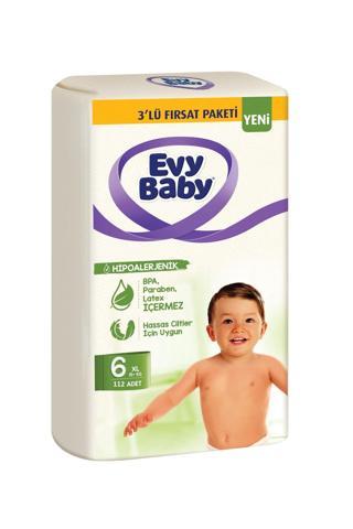 Evy Baby Bebek Bezi 3'lü Fırsat Paketi 6 Numara 112 Adet