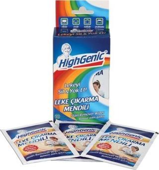 Highgenic Leke Çıkarma Mendili 10'lu