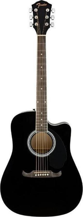 Fender FA-125CE Dreadnought Black Elektro Akustik Gitar