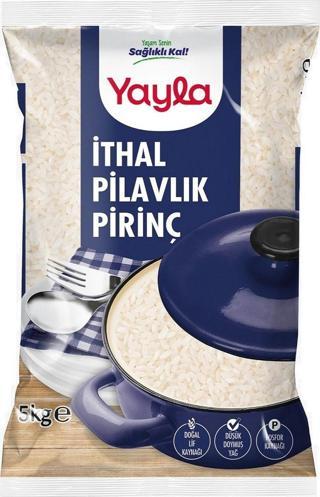 Yayla İthal Pilavlık Pirinç 5 kg (Uzun Tane)