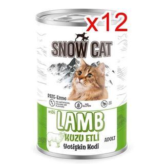 Snow Cat Kuzu Etli Kedi Konserve 400 gr 12 Adet