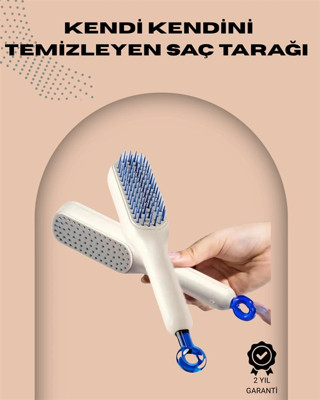 Otomatik Temizlenen Ergonomik Saç Tarağı – Masaj Başlıklı