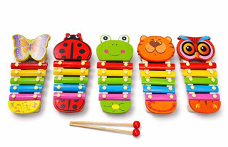 Ahşap Figürlü 5'Li Selefon Müzik Aleti 6aly309