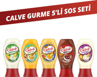Calve Ranch Sos 245Gr & Barbekü Sos 290Gr & Cheddar Sos 240Gr & Köri Sos 260Gr & Sarımsaklı Mayonez