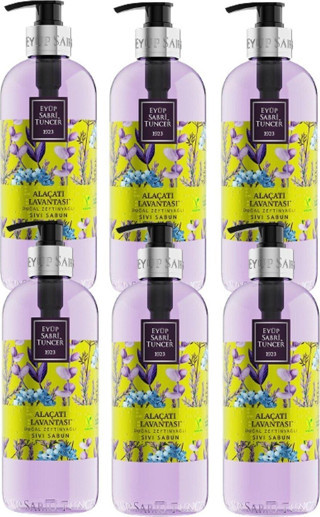 Eyüp Sabri Tuncer Alaçatı Lavantası Doğal Zeytinyağlı Sıvı Sabun 500 Ml X 6 Adet