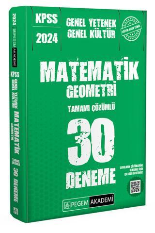Pegem Akademi Yayıncılık 2024 KPSS GYGK Matematik-Geometri 30 Deneme Pegem Akademi Yayıncılık