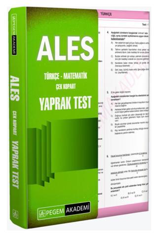 Pegem Akademi Yayıncılık ALES 2024 Çek Kopar Yaprak Test - Pegem Akademi Yayıncılık