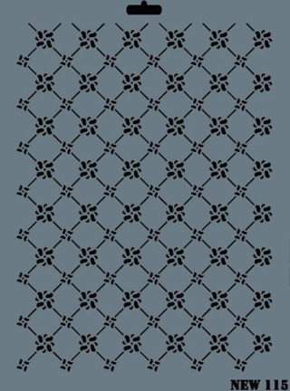 Rich New Seri N-115 Stencil 35x25 cm