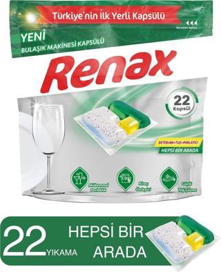 Renax Bulaşık Makinesi Kapsülü Hepsi Bir Arada 22'li