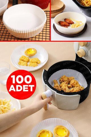 Arsimo 100 Adet Air Fryer Pişirme Kağıdı | Fırın Kağıdı Yuvarlak Pişirme Kağıdı Fırın Hava Fritöz Airfryer