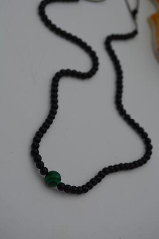 Stoneage Jewellery Malahit Ve Oniks Kolye Siyah ve Yeşil