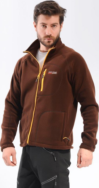 FreeCamp Man Full Zipper Fleece Polar-KAHVERENGİ