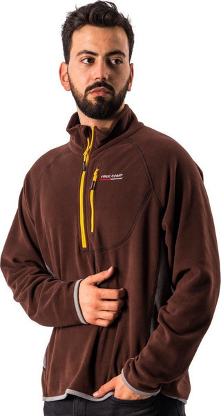 FreeCamp Man Half Zipper Fleece Polar-KAHVERENGİ