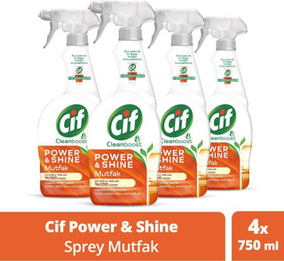 Cif Power & Shine Sprey Mutfak Temizleyici 4 x 750 ML
