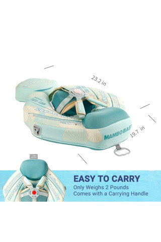 Schulzz Mambobaby Deniz Kabuğu Desenli Bebekler Için Güneş Korumalı Yesil- Emniyet Kilitli Güvenli Çocuk