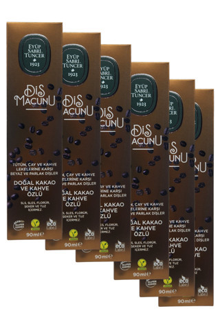 Eyüp Sabri Tuncer Diş Macunu Doğal Kakao ve Kahve Özlü 90ml x 6 Adet