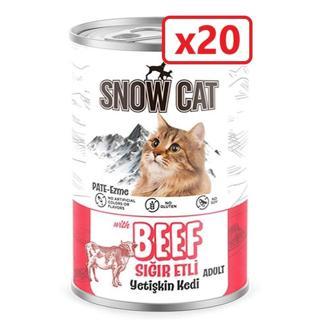Snow Cat Sığır Etli Kedi Konserve 400gr-20 Adet