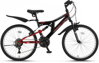ÜMİT 2429 BLACKMOUNT ERKEK DAĞ BİSİKLETİ MSV-V 26 JANT 21 VİTES SRN SİYAH KIRMIZI