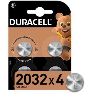 Duracell Özel 2032 Lityum Düğme Pil 3V, 4 Lu Paket (CR2032)