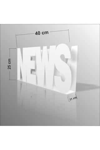 M3Decorium 40X25Cm Beyaz News Yazılı Gazetelik Broşürlük İnsörtlük Dergilik