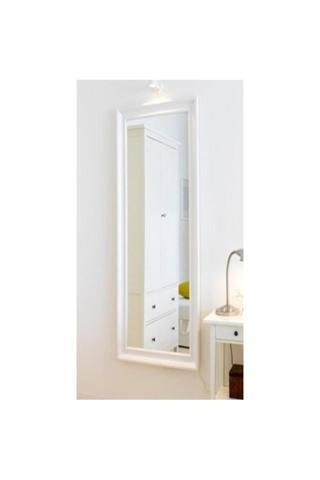 M3Decorium Beyaz Banyo Salon Antre Koridor Şifonyer Komodin Duvar Boy Aynası